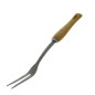 Fourchette Inox acier patiné manche bois
