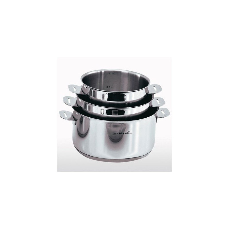 SERIE DE 3 CASSEROLES 16/20 CM + 1 MANCHE